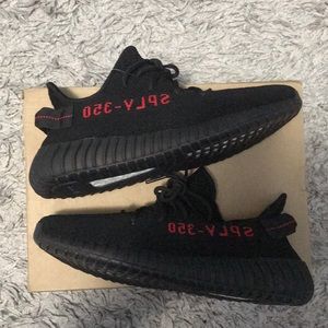 Yeezy Boost 350 V2 Black/Red (Bred) Size 10 in Men